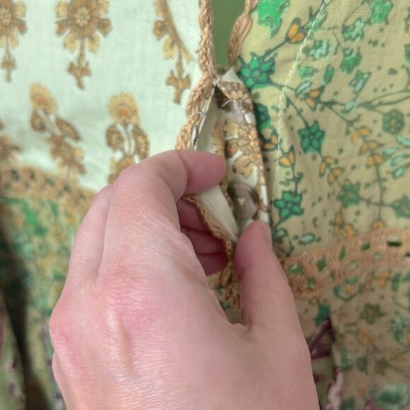 NEW Free People Hazy Baby printed boho swing mini dress tunic top in Sweet Mint - Picture 8 of 15